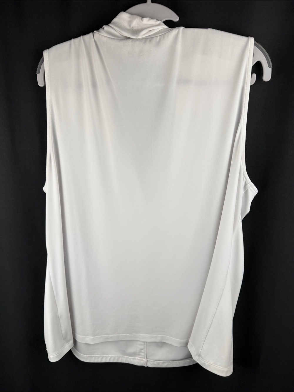 Calvin Klein White V-Neck Draped Sleeveless Camisole - Picture 6 of 8
